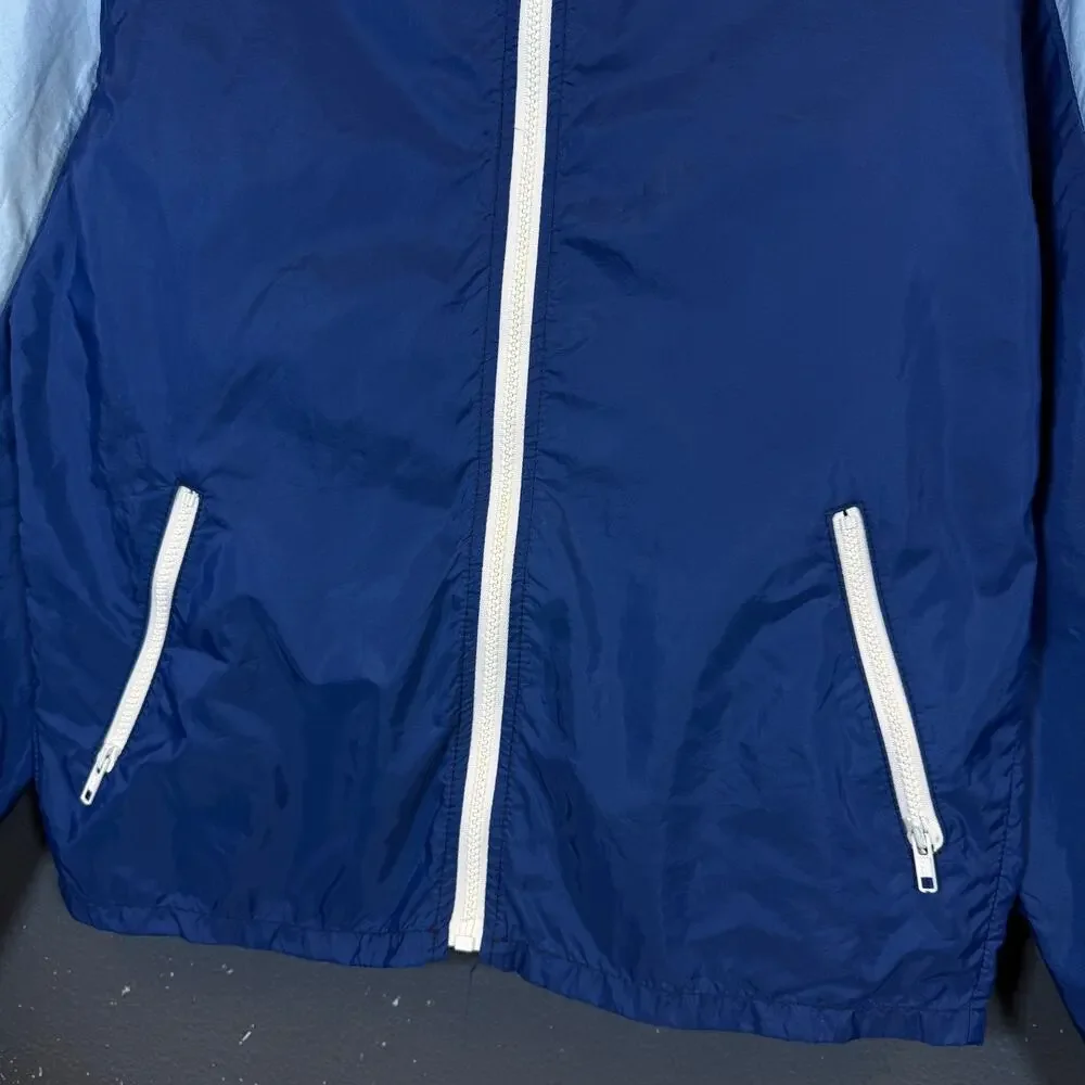 Nike S man blue light olympic jacket full zip sweatshirt big logo nylon vintage
